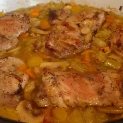Chicken Steaks with Vegetables in the Oven