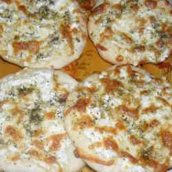 Flatbread with Feta Cheese, Cheese and Garlic