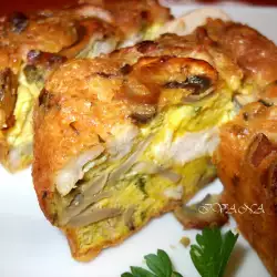 Oven-Baked Omelette with Chicken and Mushrooms