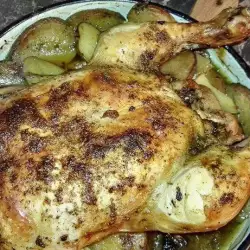 Roasted Chicken with Processed Cheddar Cheese