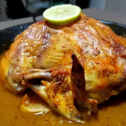 Roasted Chicken with Cider and Lime