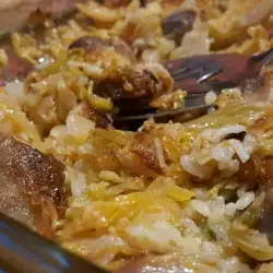 Roasted Cabbage with Rice and Meat