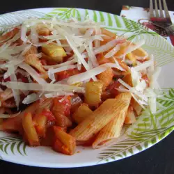 Penne Pasta with Zucchini and Eggplant