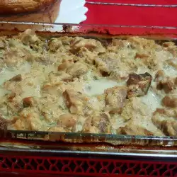 Chicken Bits with Mushrooms and Processed Cheese