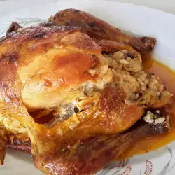 Tender Chicken with Filling and Rice Garnish
