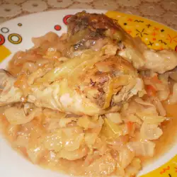 Chicken and Cabbage in the Oven