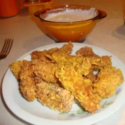 Chicken Bites with Cornflakes and Sesame