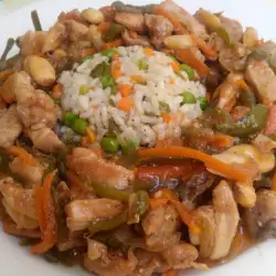 Chicken with Almonds and Vegetables