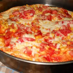 Corn and Sausage Pizza