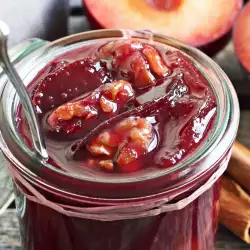 Plum Jam in the Oven with Walnuts