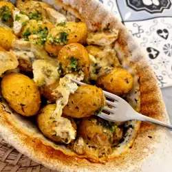 Oven-Baked New Potatoes with Blue Cheese