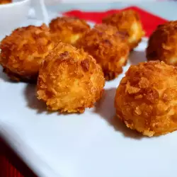 Breaded Cheese Bites with Cornflakes