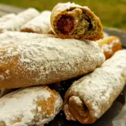 Crunchy Cigars with Turkish Delight and Wine