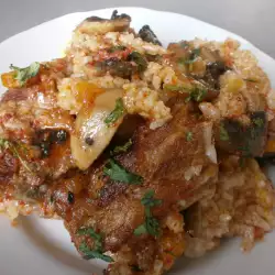 Pork Ribs with Rice and Mushrooms