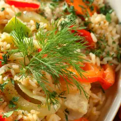 Pilaf with Bulgur and Roasted Vegetables