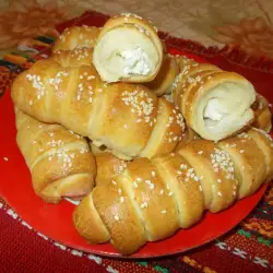 Wrapped Bread Buns with Feta Cheese