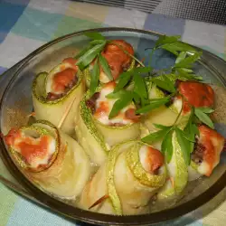 Zucchini Rolls with Mince and Mozzarella