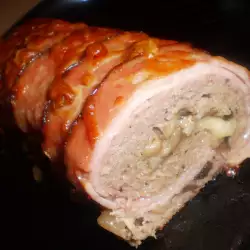 Easy and Tasty Minced Meat and Bacon Roll with Stuffing