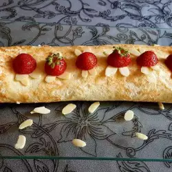 Meringue Roll with Mascarpone and Strawberries