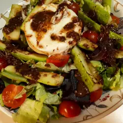 Greek Salad with Grilled Goat Cheese