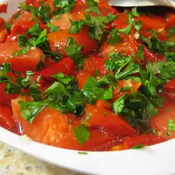 Tomato Salad with Roasted Peppers