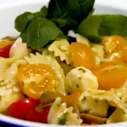 Italian Salad with Farfalle and Basil Dressing