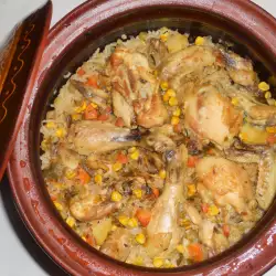 Colorful Clay Pot with Chicken