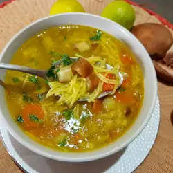 Shiitake Mushroom and Saffron Soup