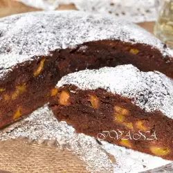 Chocolate Cake with Peaches and Rum
