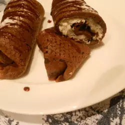 Chocolate Pancakes with Coconut Filling