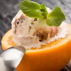 Ice Cream with Chocolate and Orange