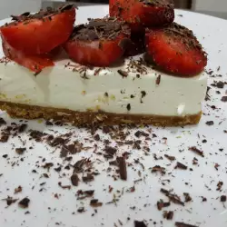 Cheesecake with Cream Cheese and Confectionery Cream