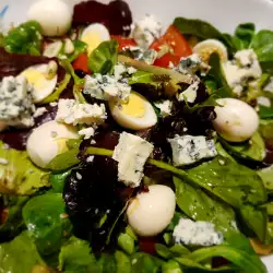 Salad with Marinated Quail Eggs