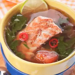 Fish Soup with Spinach