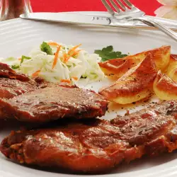 Oven-Made Steaks with Processed Cheese