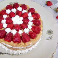 Strawberry Cake with Cornflakes