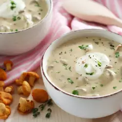 Creamy Mushroom and Cauliflower Soup