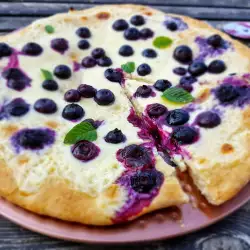 Sweet Pizza with Mascarpone and Blueberries
