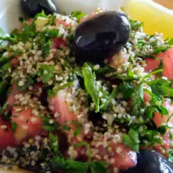 Healthy Pink Tomato and Hemp Seed Tabbouleh