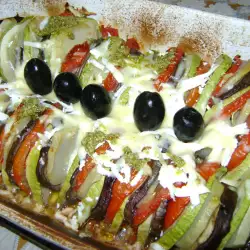 Tian with White Cheese and Olives