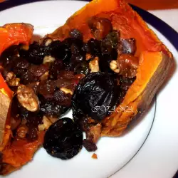 Roasted Pumpkin with Turkish Delight, Fruit and Raisins