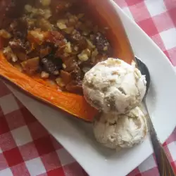 Stuffed Butternut Squash with Dried Fruit and Ice Cream