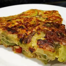 Zucchini and Spring Onion Spanish Omelette