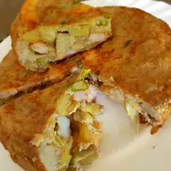 Tortilla with Vegetables and Shrimp