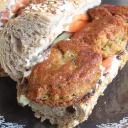 Vegan Sandwiches with Vegetables and Falafel