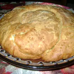 Swirly Soda Bread Pita with Feta Cheese