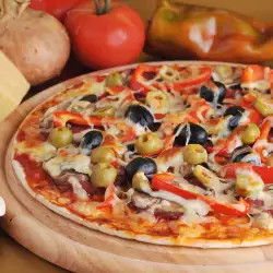 Pizza with Peppers and Cheese