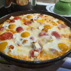 Tomato Casserole with Eggs and Cheese