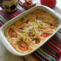 Casserole with Cheeses and Tomatoes