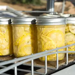 Sterilized Zucchini in Jars